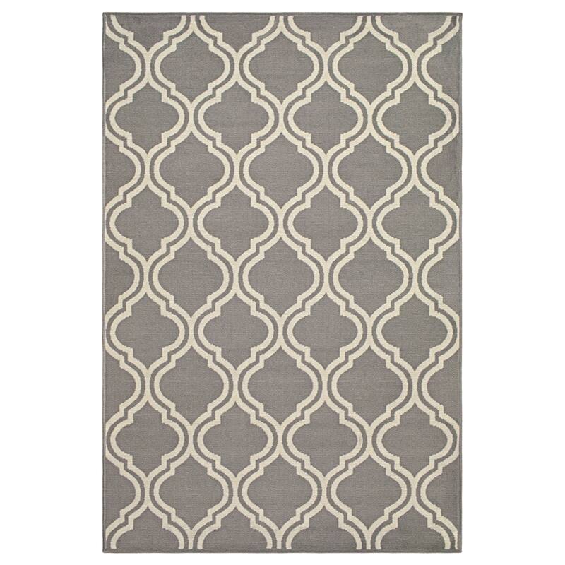 Contemporary Ornamental Double Trellis Power-Loomed Indoor Area Rug by Superior