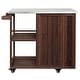 preview thumbnail 32 of 53, Outdoor Kitchen Island with Stainless Steel Top & Storage, Lockable Wheels