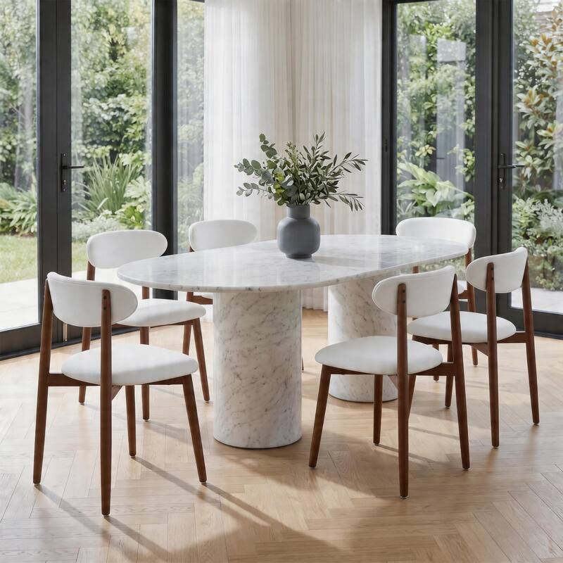 Modern Upholstered Linen Kitchen Dining Chair