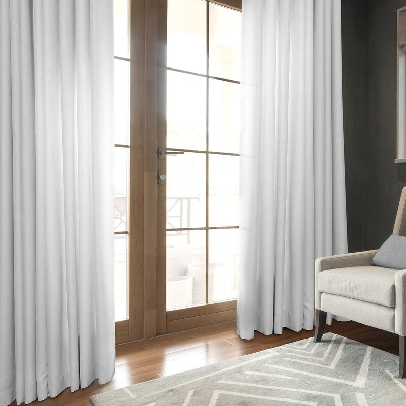 Exclusive Fabrics Italian Faux Linen Room Darkening Curtains (1 Panel) - Sophisticated Drapery for Versatile Décor