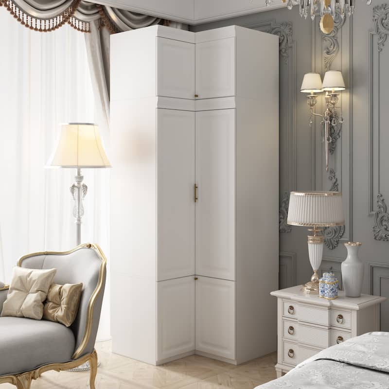 Armoires Wardrobes Hanging Drawers Home Storage Cabinet Combo Dresser - 93.9"x35.4"