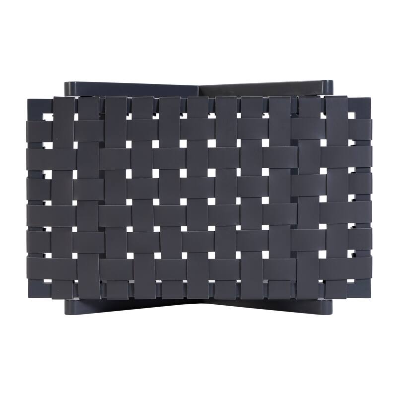 Cipriani 24 in. W Rectangular Leather & Wood Luggage Rack