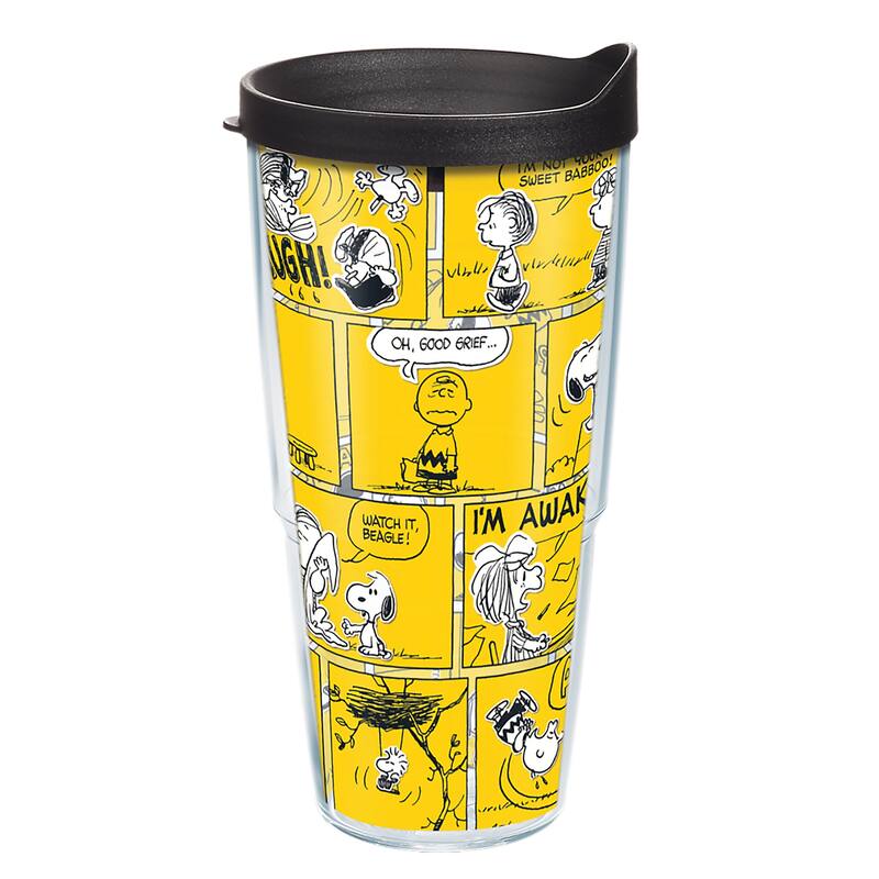 Tervis Peanuts 70th Comic Strip Made in USA Double Walled Insulated Travel Tumbler, Classic - 24oz