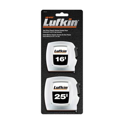 Lufkin 25 ft. L X 1 in. W Tape Measure Set 1 pk - 25 ft., 16 ft.