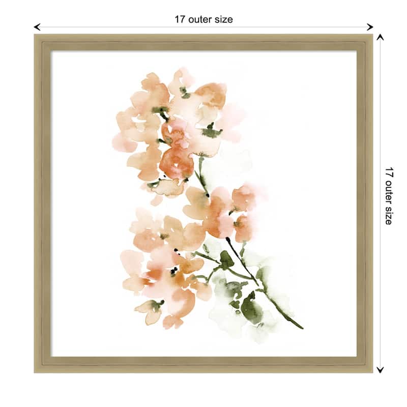 Bougainvillea Muted by Sara Berrenson Wood Framed Wall Art Print - On ...