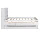 preview thumbnail 15 of 13, Full Size Platform Bed with Storage Headboard, Trundle, Charging Station, White