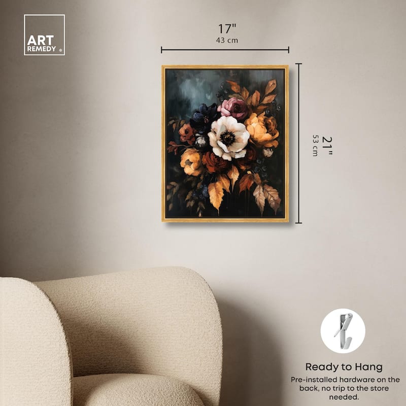 Dark Roses Beauty II Canvas by Art Remedy