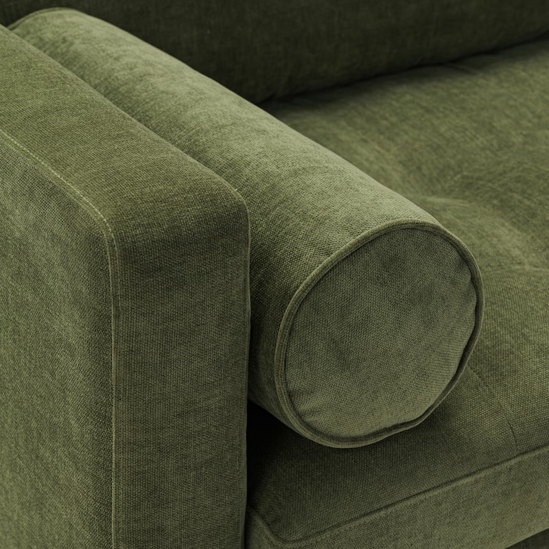 Poly and Bark Napa 82" Pull-Out Sofa Bed in Distressed Green