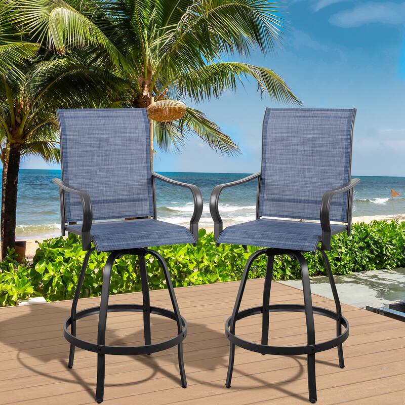 Futzca Patio Swivel Bar Bistro Set or Swivel Bar Stools