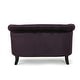 preview thumbnail 29 of 54, Milani Velvet Tufted Scroll Arm Loveseat by Christopher Knight Home