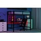 preview thumbnail 23 of 28, Twin Size Gaming Metal Loft Bed Frame with LED Light and Desk, 77.2"L x42.4"W x 72"H