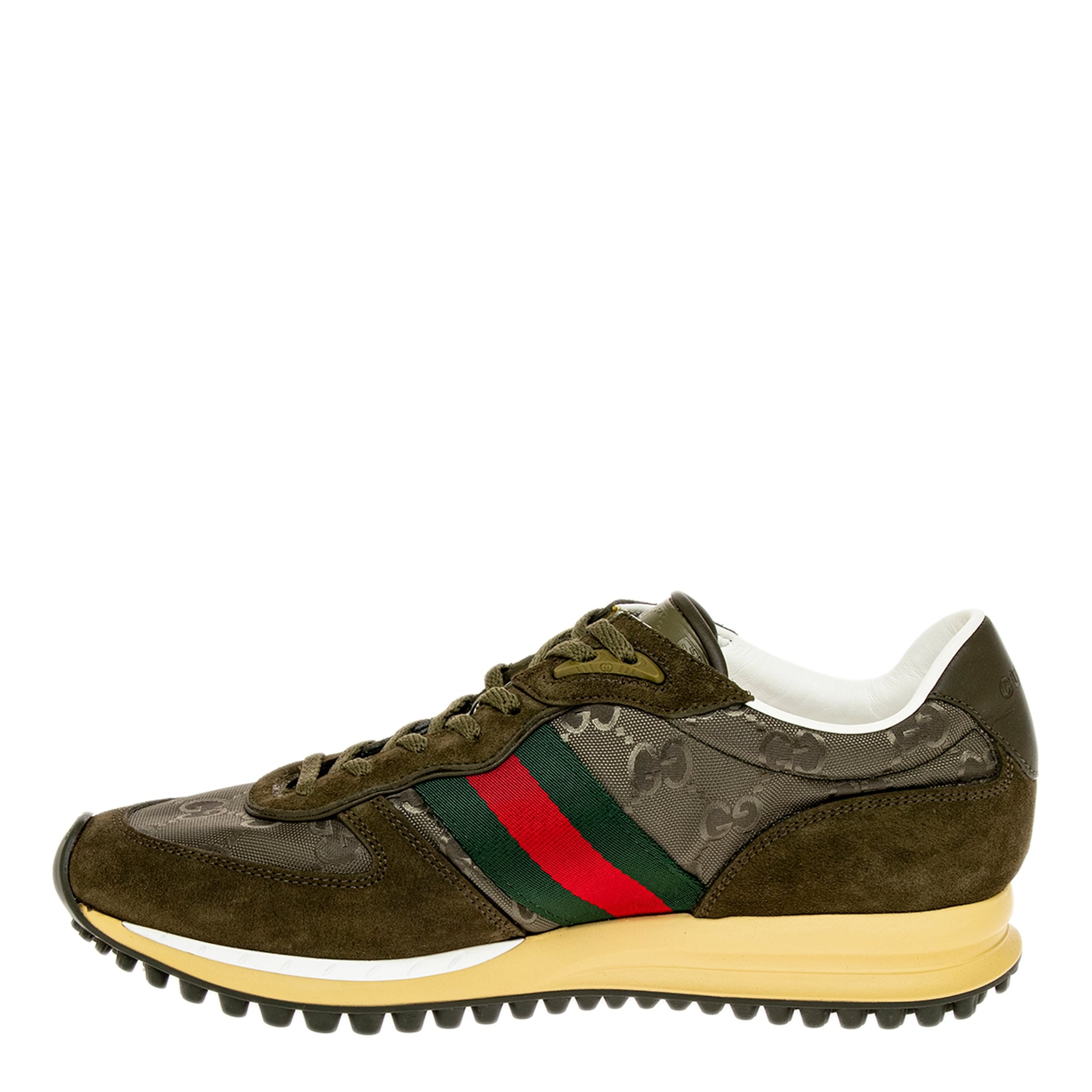 GUCCI 832461 Men\'s Canvas Green GG Re-Motion sneaker, Size 9 Gucci Re-Motion Camel Original Gg Canvas - May 2025  main image 4