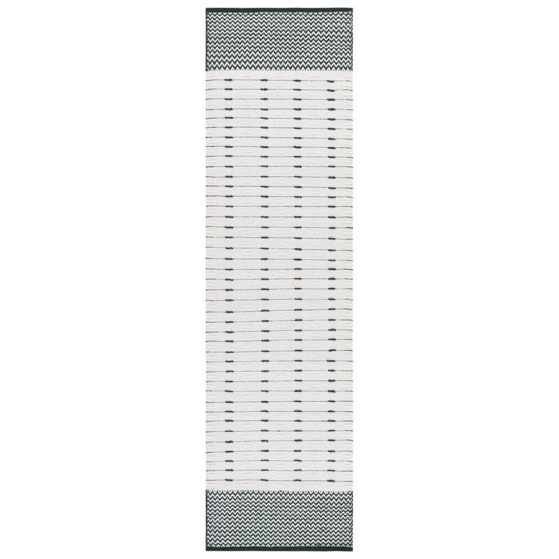Martha Stewart by SAFAVIEH Handmade Inabat Wool Rug - Dark Green/Ivory - 2'3" x 9' Runner