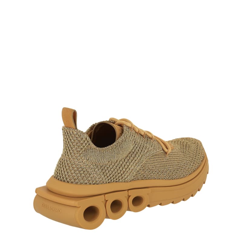 Ferragamo Nima Metallic Knit Sneakers