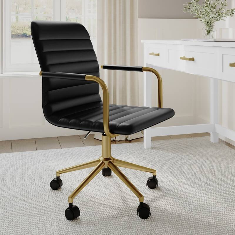 Martha Stewart Upholstered Swivel Office Chair