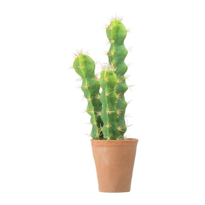 Faux Cactus in Terracotta Colored Pot