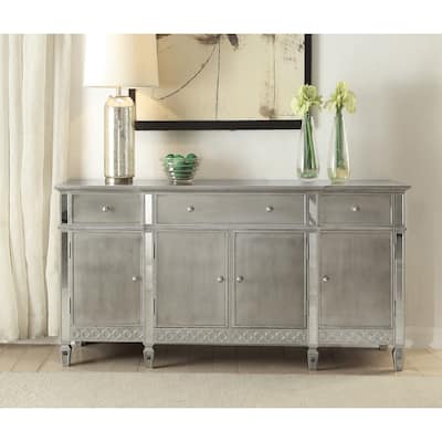 Skora Mirrored and Champagne 3-Drawer Server