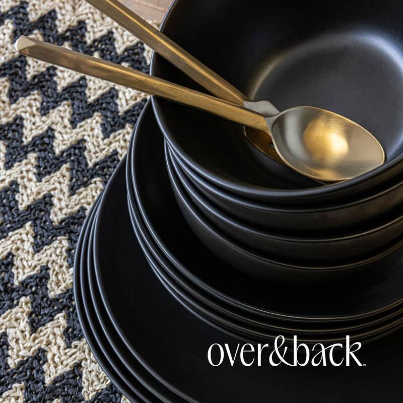 over&back Coupe Semi-Matte Stoneware Dinnerware Set