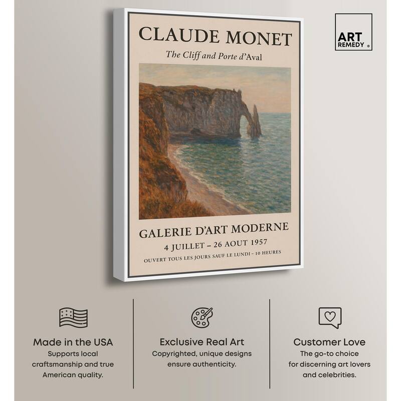 Monet's Seascape Canvas by Art Remedy