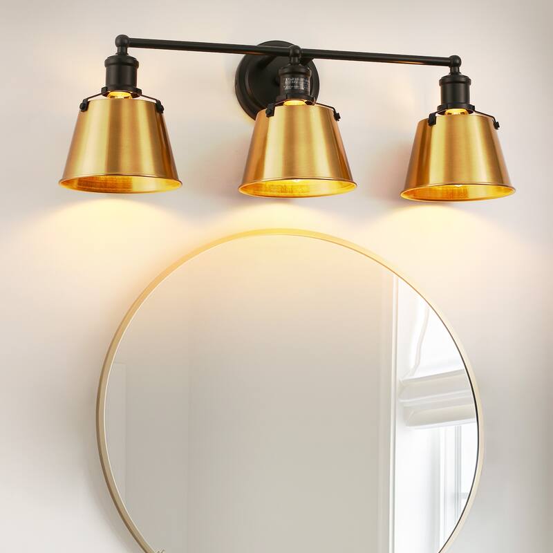3-Light Brushed Nickel Cylinder Modern Bathroom Vanity Light with Clear Glass Shade,Wall Lamp for Mirror Kitchen Bedroom