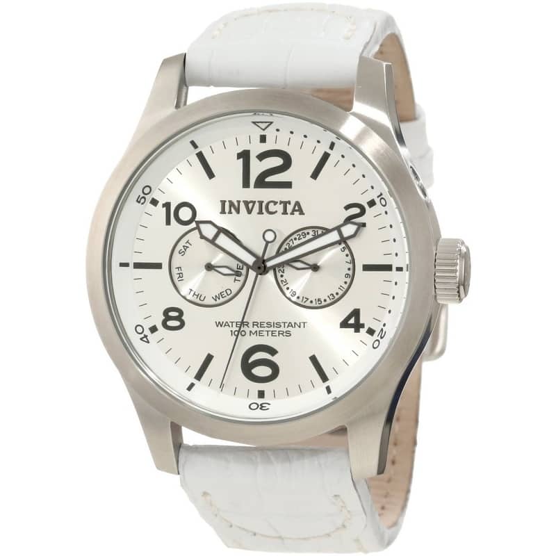 Invicta Men's 12170 Specialty Quartz 3 Hand Silver Dial Watch - White