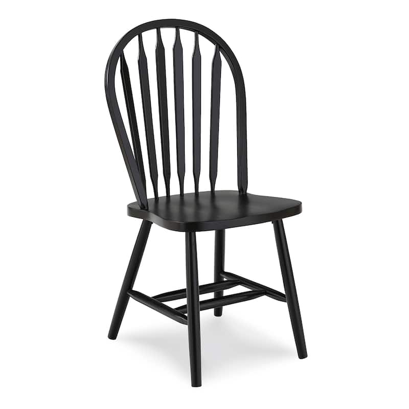 Windsor Arrowback Solid Wood Dining Chair - Black