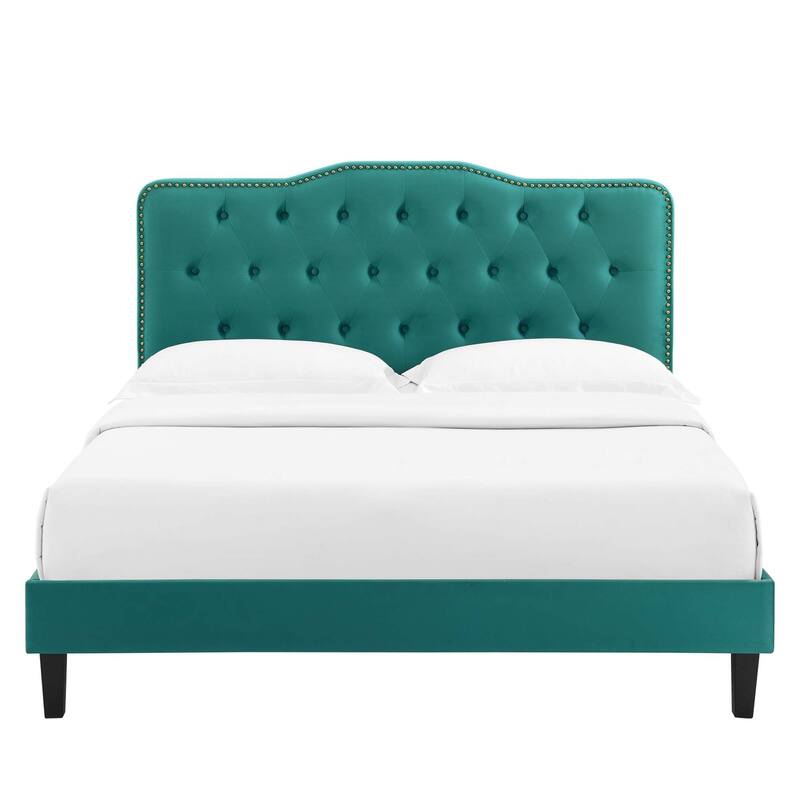 Amber Performance Velvet Twin Platform Bed
