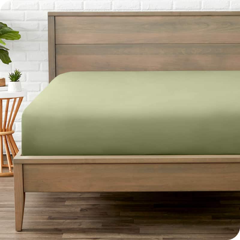 Bare Home Double Brushed Deep Pocket Fitted Sheet - King - Sage
