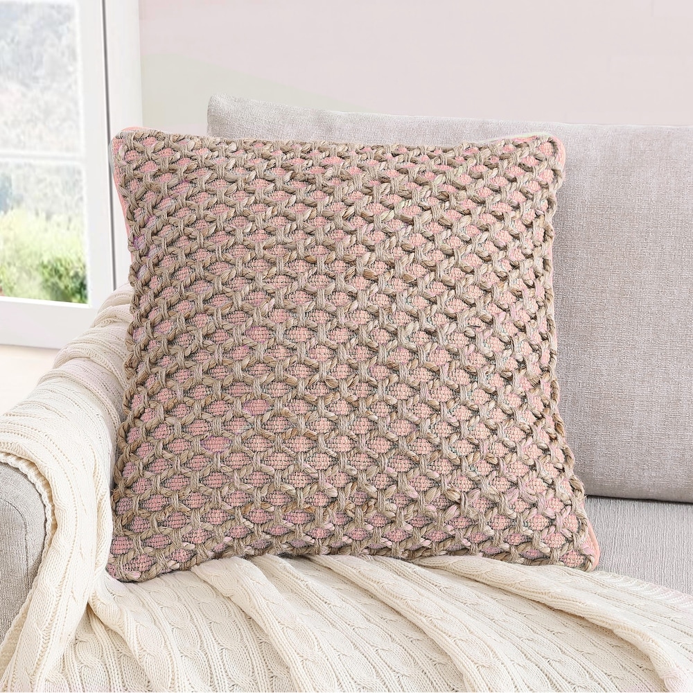 Pink and cream throw pillows new arrivals