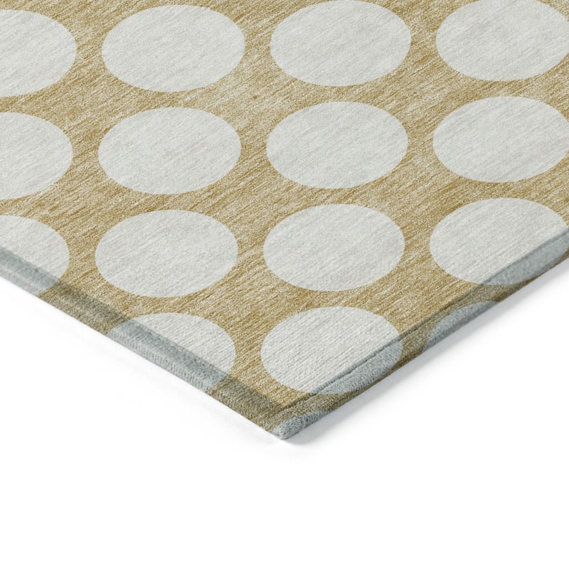 HomeRoots Polka Dot Transitional Rectangle Outdoor Rug