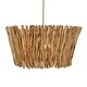 preview thumbnail 4 of 4, Uttermost 21395 Rhea 4 Light 30" Wide Wood Pendant