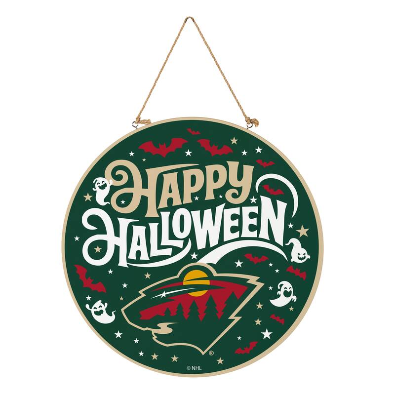 Minnesota Wild 18" x 18" Halloween Door Décor Wall Sign
