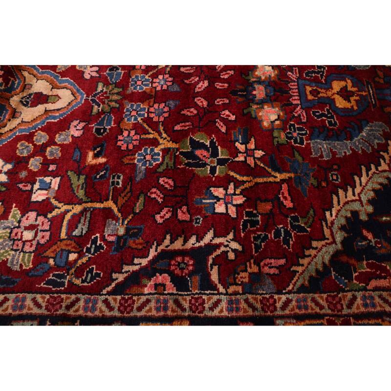 ECARPETGALLERY Hand-knotted Anatolian Vintage Dark Red Wool Rug - 3'7 x 10'4