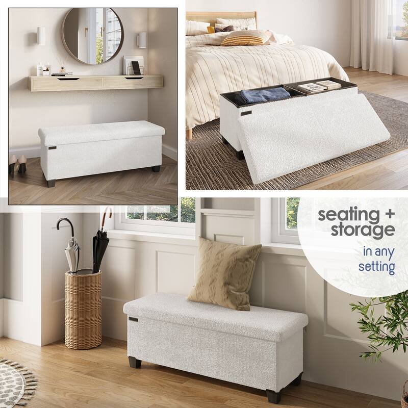 Emperyan Storage Bench for Living Room, Small Ottoman Foot Rest