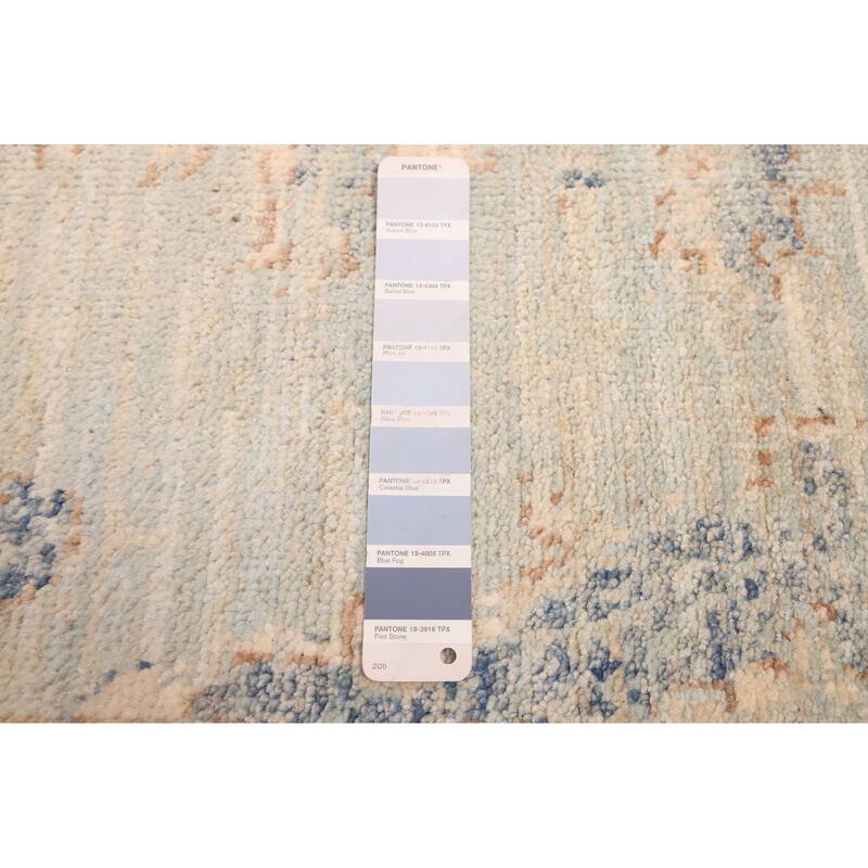 ECARPETGALLERY Hand-knotted Jules Serapi Blue Wool Rug - 8'11 x 12'0