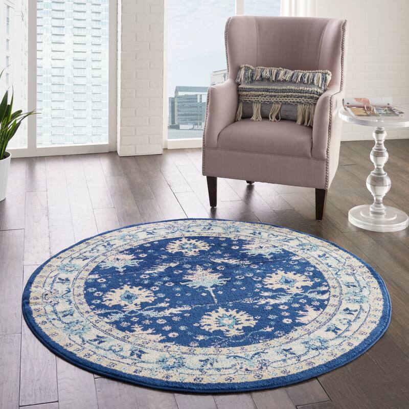 Nourison Tranquil Oriental Floral Medallion Area Rug