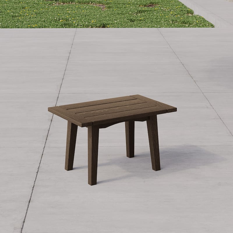 Wood Outdoor Sectional Furniture 2 Seat Armless Patio Sofa - Tea Table Stool - Teak-Tea Table Stool