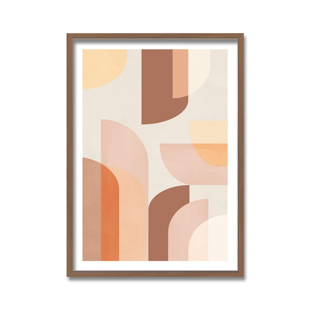 "Retro Geometric" Framed Print Wall Art by Kathrin Pienaar