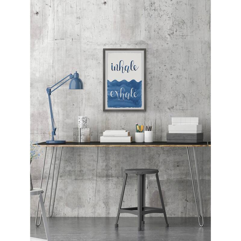 Inhale Exhale II Framed Wall Art, Elegant Home Touch - Sophisticated Artwork for Refined Décor