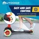 preview thumbnail 17 of 60, Outdoor Cruiser 3-Wheel Kids Scooter – with Lean-to-Steer Technology, Led Lighted Wheel, Girls Ages 3-8, Blue and Red