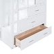 preview thumbnail 11 of 13, Multifunctional Design Wood Bunk Bed with Storage Drawers, Solid Construction, Safety Guaranteed, White