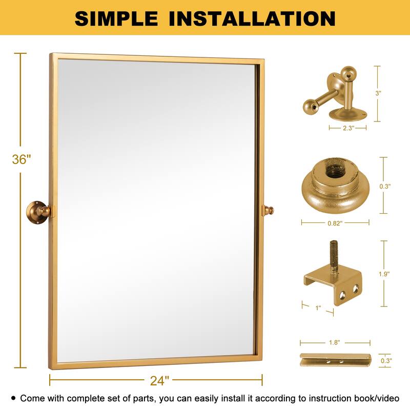 Modern Iron Wall-mount Decor Hanging Glam Mirror