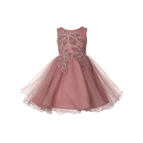 dusty rose flower girl