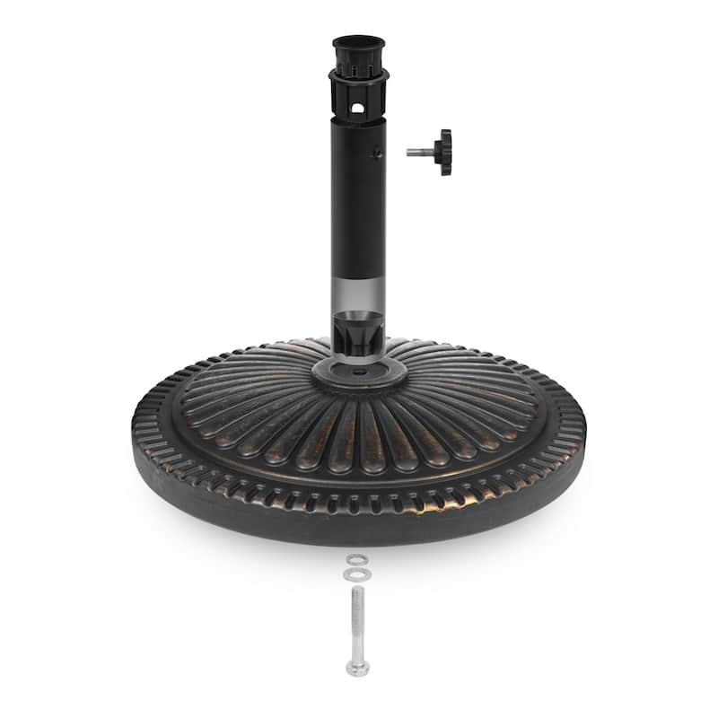 Outdoor 33 lb. Round Patio Umbrella Base, Polyethylene and Concrete