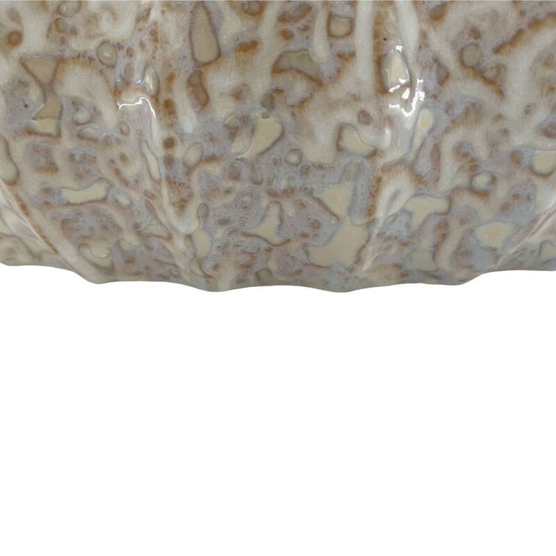 Ceramic Decorative Bowl with Glossy Glazed Finish Modern Accent