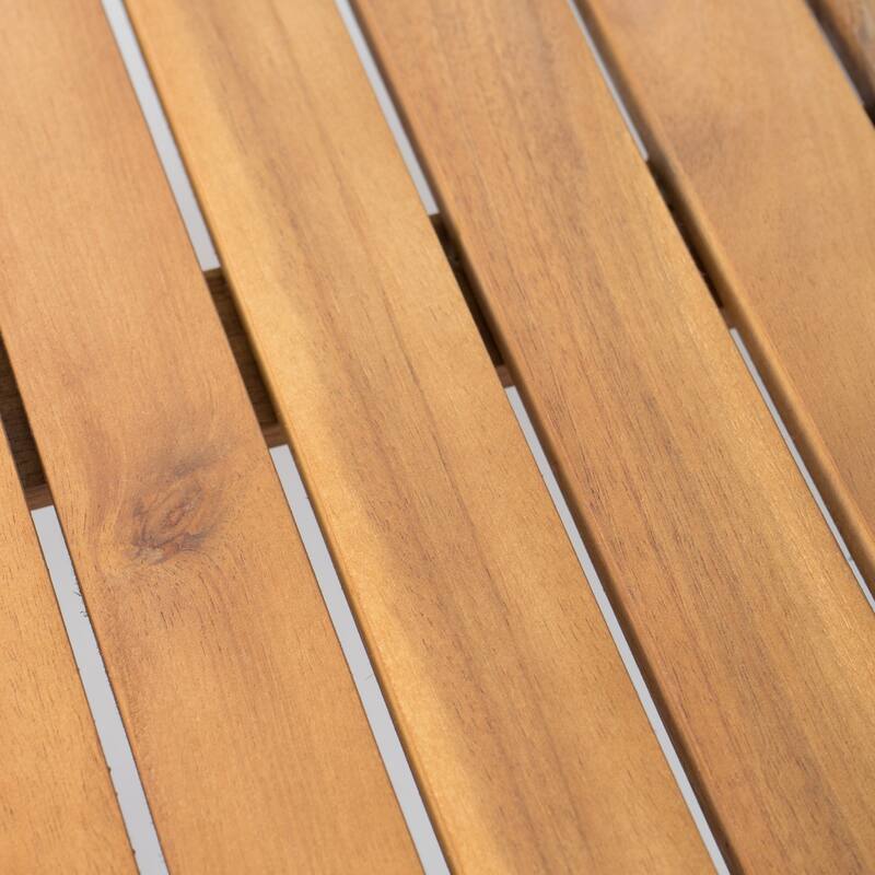 4-Piece Outdoor Chat Set with Water Resistant Cushion and Wood Frame