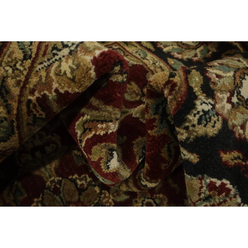 Hand Knotted Oriental 100% Wool Carpet Traditional All-Over Red Agra Area Rug - 5' 11'' X 6' 0''