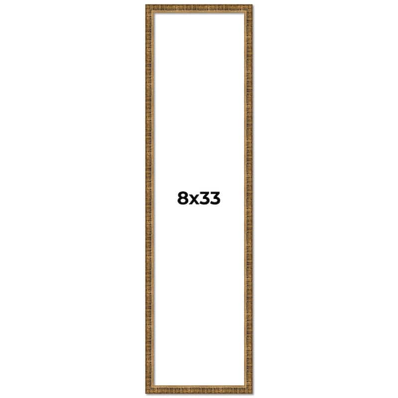 8x33 Frame Gold Kingsley Distressed Solid Wood Picture Frame Width