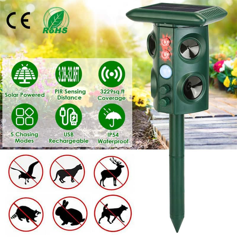 Solar Ultrasonic Animal Repeller