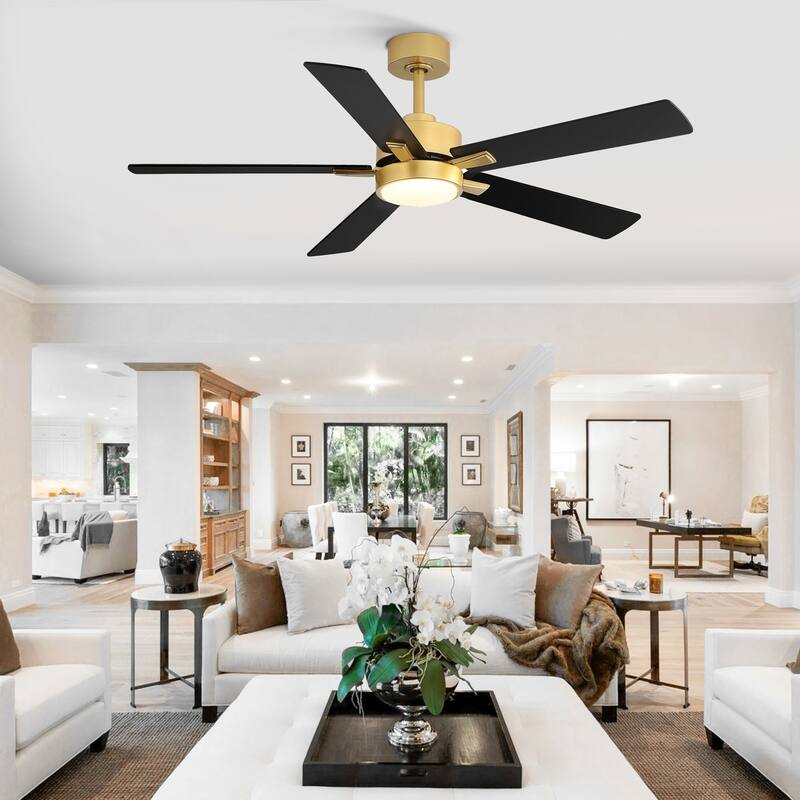 52-IN LED Ceiling Fan with Light Kit and Remote- 5 Blade
